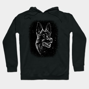 Shepherd Dog Art Space Dog Hoodie